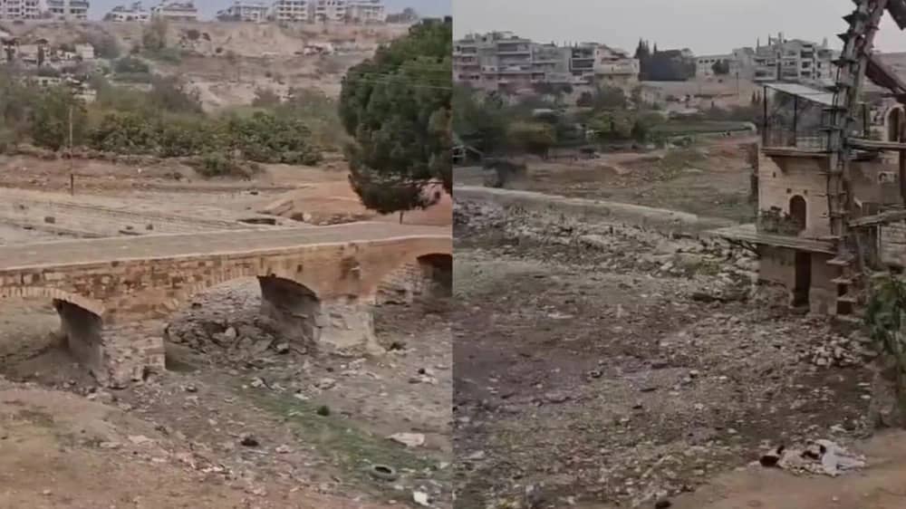 ‏جفاف نهر العاصي في سوريا لأول مرة في تاريخه.. فيديو