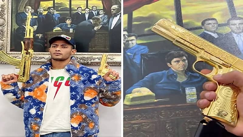 فيديو.. محمد رمضان يُثير الغضب باستعراضه أسلحة من الذهب