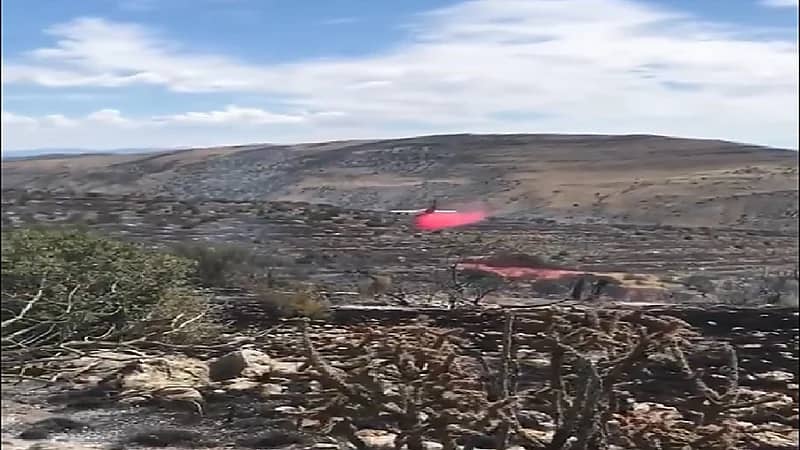 خطأ طيار يهدد طائرة مكافحة حرائق في نيو مكسيكو.. فيديو