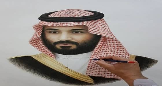 بالصورة.. لوحة باكستاني تنطق بألف كلمة إحتفاءً بزيارة ولي العهد