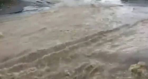 بالفيديو.. هطول أمطار غزيزة على خميس مشيط