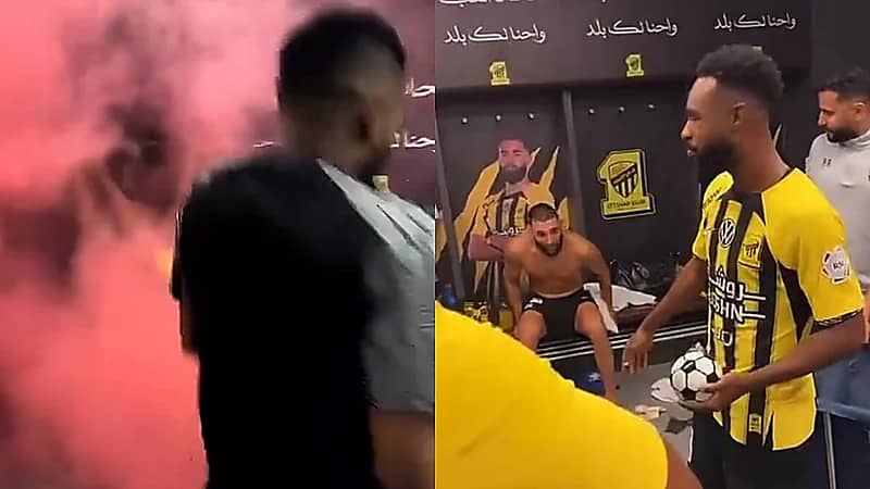 الشنقيطي يُعلن جنس مولوده القادم في غرفة الملابس .. فيديو