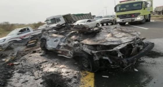 بالصور.. وفاة 3 مواطنين في حادث أليم بجازان