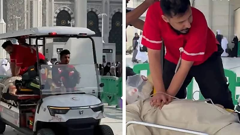 الهلال الأحمر ينقذ معتمرًا عراقيًا بعد توقف قلبه في المسجد الحرام .. فيديو