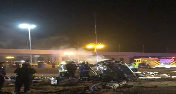 بالفيديو.. احتراق سيارة على طريق عمّان " دوار السنابل " بتبوك