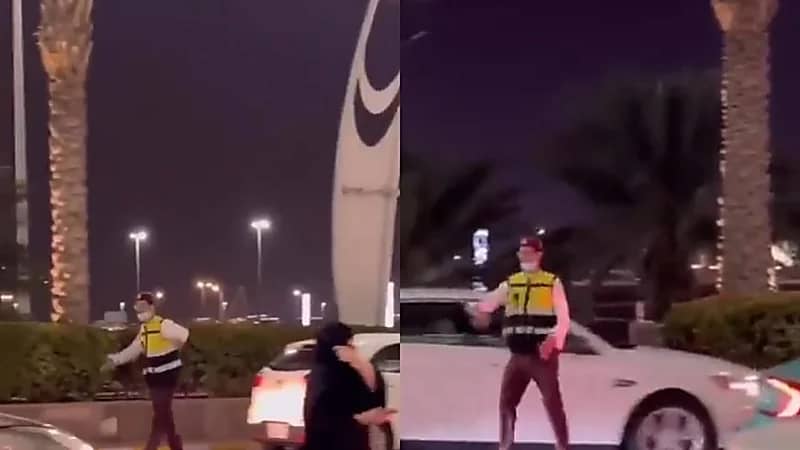 بالفيديو.. موظف بمجمع تجاري يخطف الأنظار أثناء تنظيمه لحركة المركبات