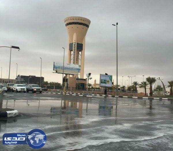 امطار متوسطة الى غزيرة على تبوك و الأجزاء المجاورة