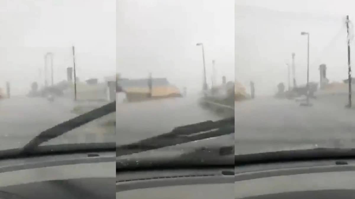 شاهد.. هطول الأمطار وحبات البرد على الباحة