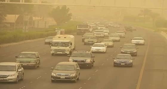 تٌحذير من موجة غبار كثيفة على طريق رنية - الخرمة بمكة