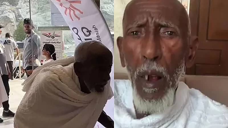 حاج سوداني يعبر عن فرحته بالوصول إلى مكة لأداء مناسك الحج .. فيديو