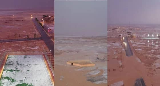 صور جوية لـ « بردية وسيول » شمال غرب رفحاء