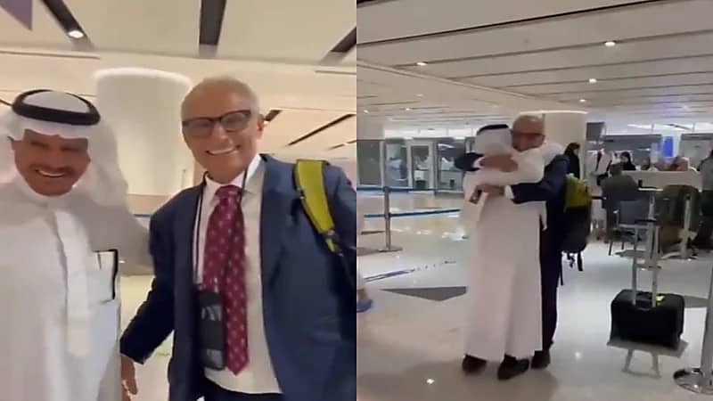 مواطن يعود لأرض الوطن بعد دراسة بالخارج لمدة 50 عامًا .. فيديو