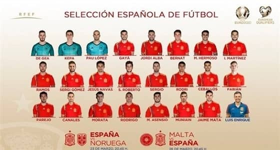 استبعاد لاعب الريال وثنائي أتليتيكو.. إعلان تشكيلة منتخب إسبانيا