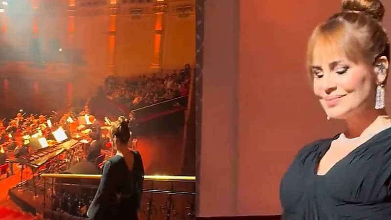 كارول سماحة تحيي حفلاً غنائيًا بإطلالة سوداء بعد وفاة زوجها .. فيديو