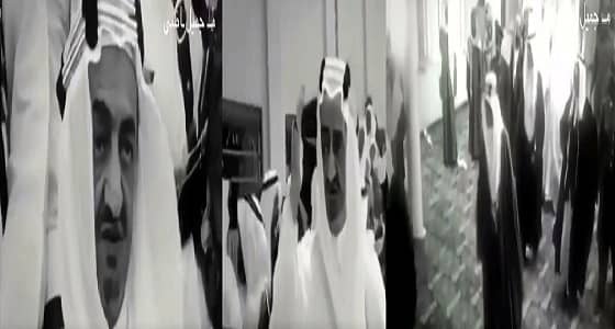 في آخر فيديو لسموه قبل وفاته.. لقطات نادرة لـ " الملك فيصل "