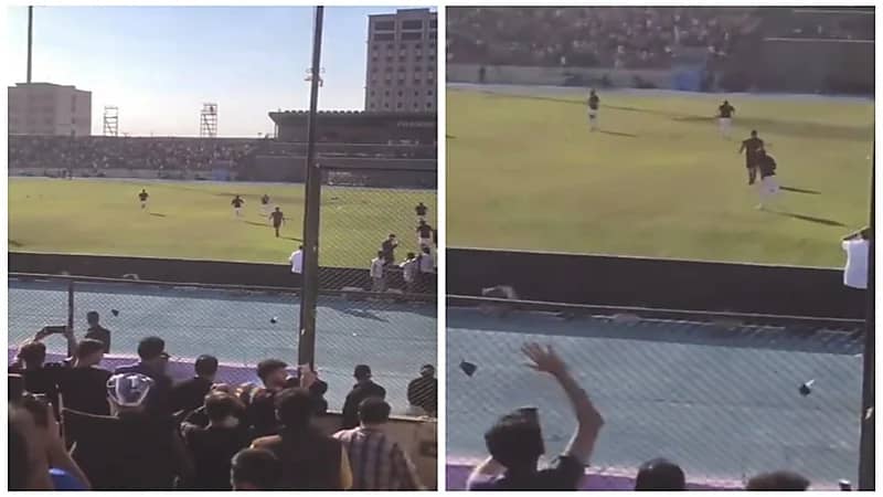 صافرات استهجان من جماهير القوة الجوية على لاعبي الاتحاد .. فيديو