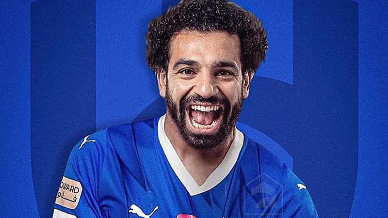آل الشيخ يلمح بقرب التعاقد مع محمد صلاح وينشر صورته بقميص الهلال
