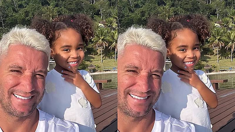 تياغو نيفيز في أحدث ظهرر له برفقة طفلة