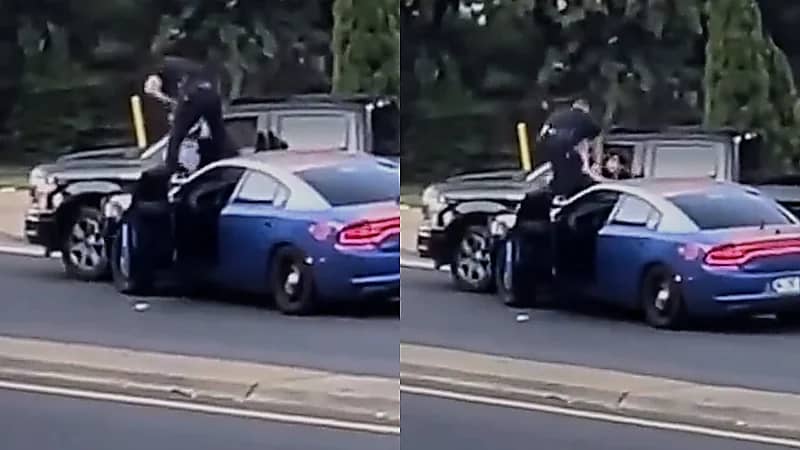 مطاردة هوليودية تنتهي بسقوط السائق في قبضة الشرطة.. فيديو