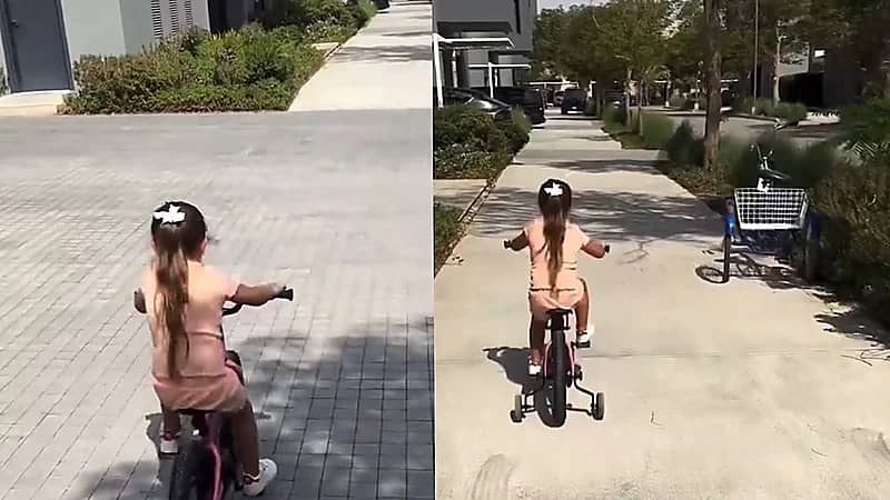 كانسيلو يتجول برفقة ابنته في أحد الحدائق.. فيديو