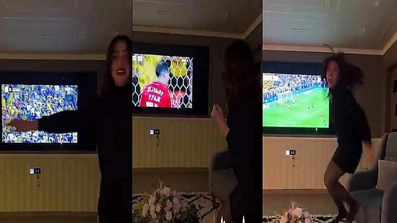 فرحة هستيرية للمشجعة الاتحادية صوص بعد الفوز على الوحدة .. فيديو