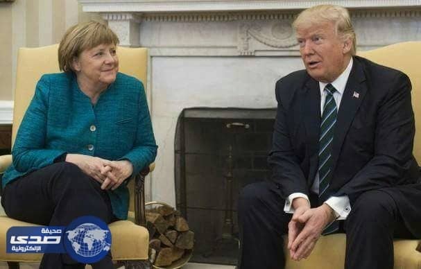 ترامب يبحث مع ميركل مستقبل الأطلسي في البيت الأبيض