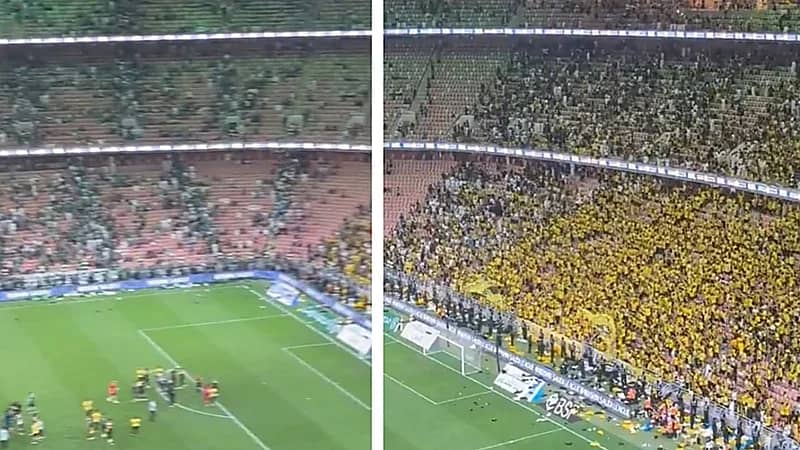 جماهير الاتحاد تردد عقب التعادل: دوري يلو .. فيديو