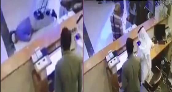 بالفيديو.. موظف استقبال بإحدى فنادق المدينة ينقذ حاج تركي من الاختناق