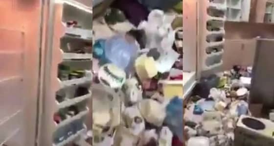 بالفيديو.. عاملة أثيوبية تحطم مطبخ الأسرة التي تعمل لديها