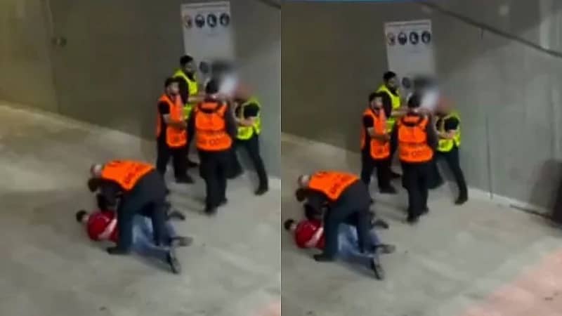 مقطع مسرب لتعذيب مشجع برتغالي والاعتداء عليه على يد قوات الأمن .. فيديو