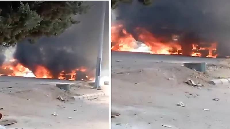 انفجار سيارتين في حي القدم بدمشق.. فيديو