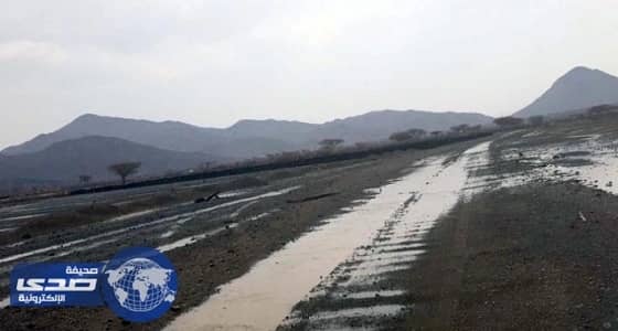 هطول أمطار متوسطة على حراض بأملج