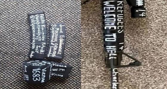 بالصور.. منفذ هجوم نيوزيلندا يترك رسالة على سلاحه