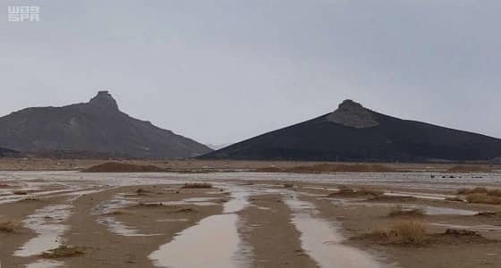 أمطار على مركز الهجمية بتبوك