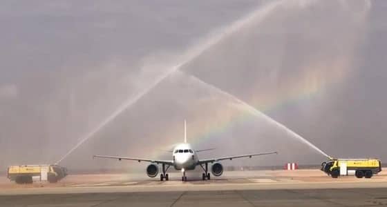 بالصور.. طيران ناس يكشف عن وصول أولى رحلاتها " الدمام-عرعر "