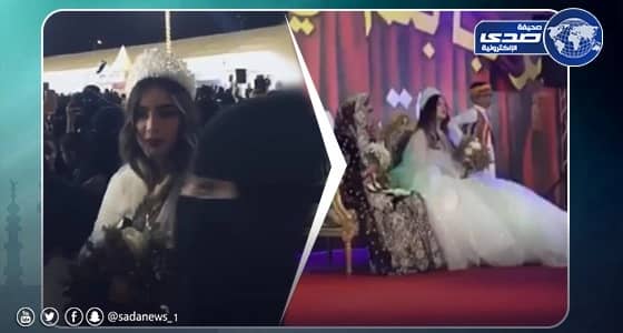 زفة عروس ورقص على فلكلور شعبي على طريق مكة - جدة (فيديو)