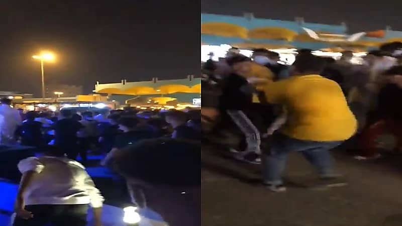 شاهد.. مضاربة جماعية بين شباب في الخبر