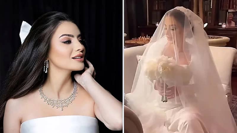 إطلالة ساحرة لـ دانية الشافعي من حفل زفافها..فيديو