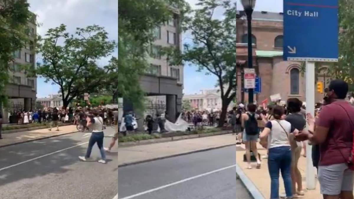 شاهد.. زفة وسط التظاهرات الأمريكية تُثير السخرية