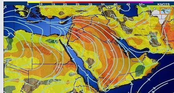 المسند: نشاط رياح البوارح الشمالية بالشرقية ووصولها إلى مناطق أخرى
