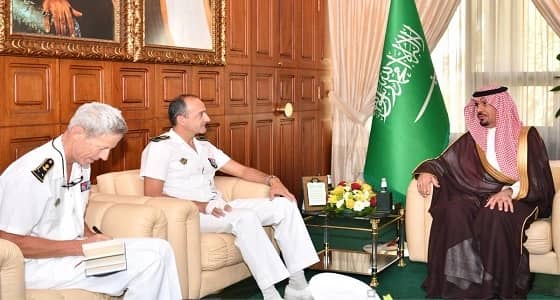 وزير الحرس الوطني يستقبل قائد القوات الفرنسية بالمملكة