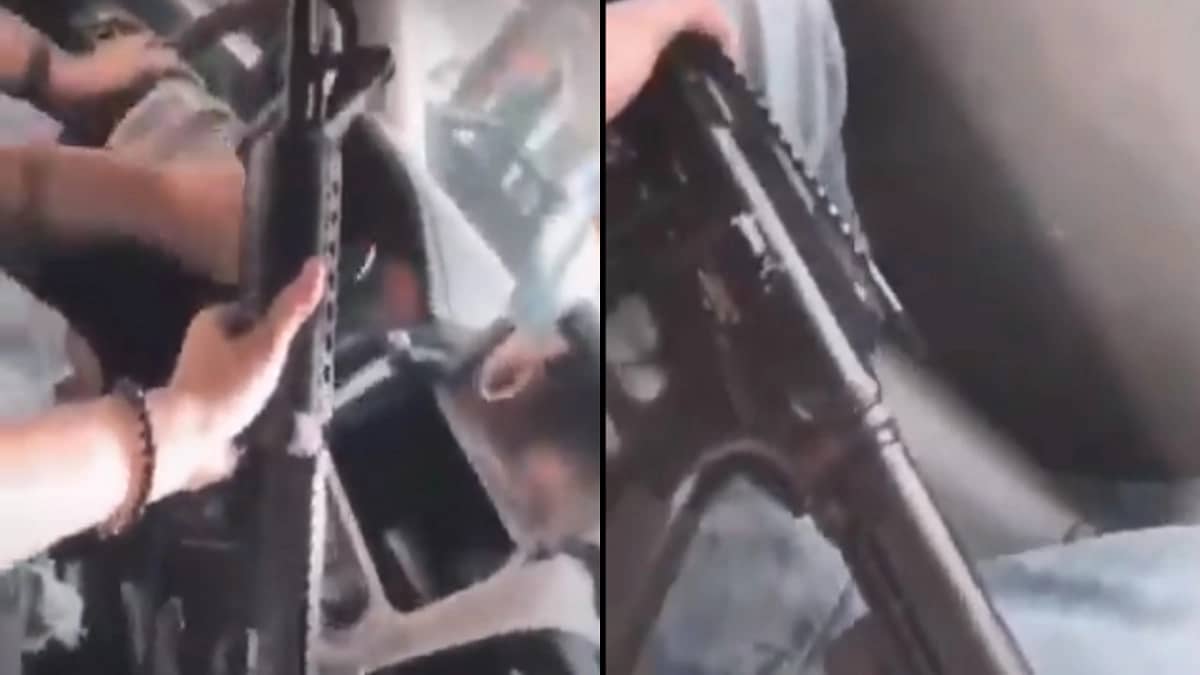 بالفيديو..شاب يستعرض برشاش وآخر يقود بسرعة جنونية في الرياض