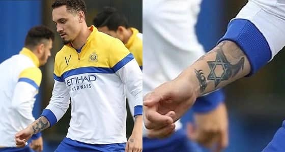 مطالبات بإبعاد محترف النصر الجديد بسبب " وشم "