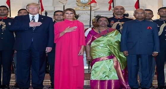 بالصور..إطلالة مختلفة لميلانيا وإيفانكا ترامب في الثوب الهندي