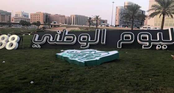 سماء الرياض تتزيّن بأكثر من 5 آلاف علم أخضر احتفاءً باليوم الوطني الـ88