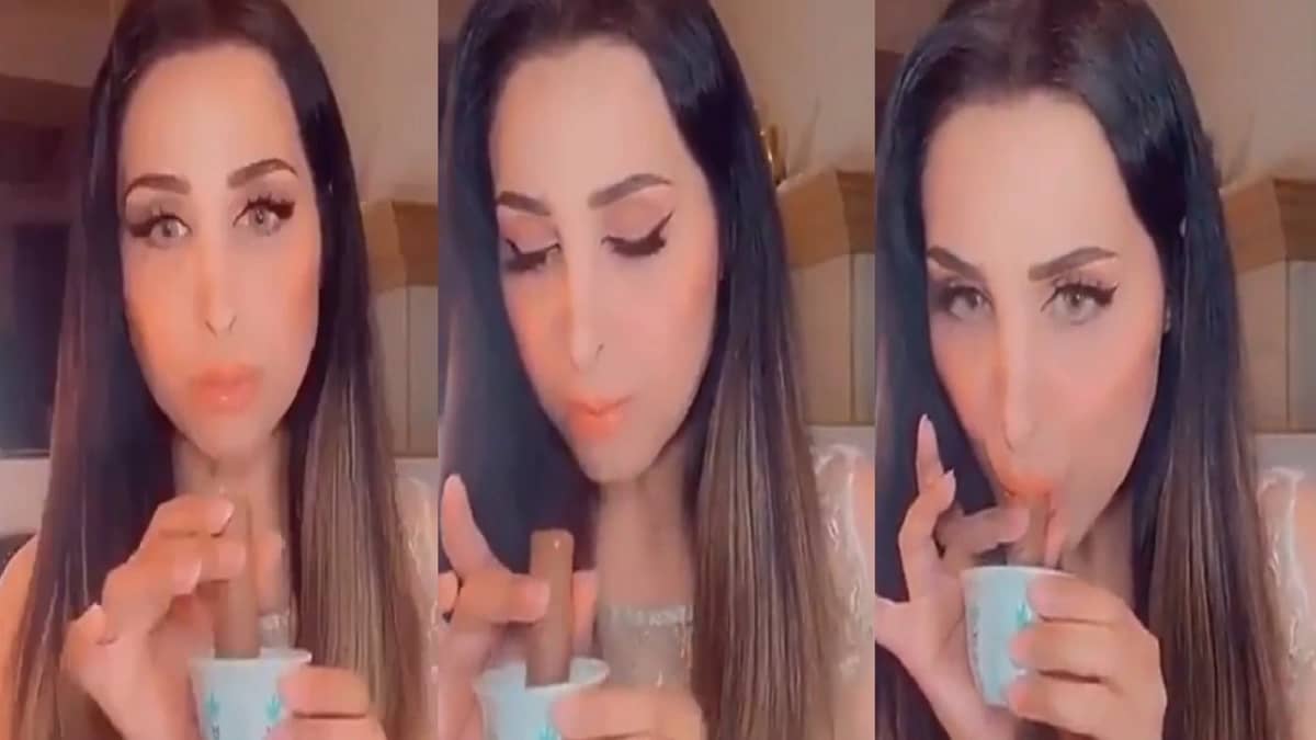 شاهد.. هند القحطاني تستفز الجمهور بإيحاءات جنسية