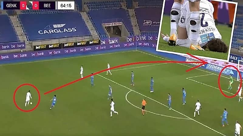 بالفيديو.. لاعب يسجل هدف من مسافة 35 مترا