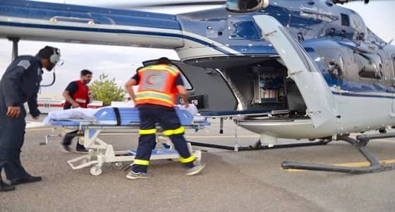 حاجة باكستانية تتعرض لجلطة والإسعاف الجوي ينقلها لمدينة الملك عبدالله