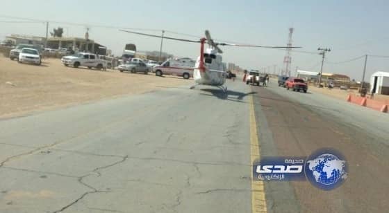 الإسعاف الجوي ينقل مصاباً بحادث في القصيم