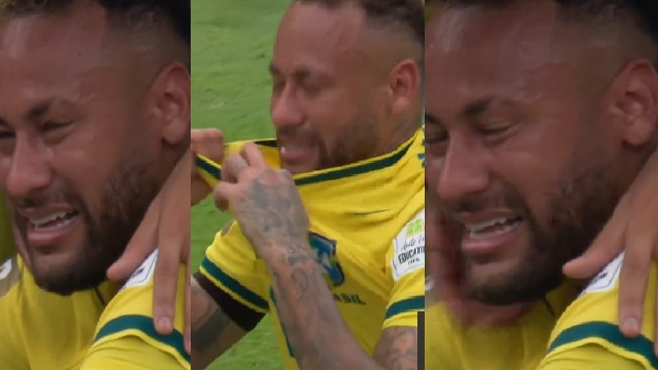 نيمار يبكي بحرقة بعد الخروج من كأس العالم.. فيديو